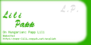 lili papp business card